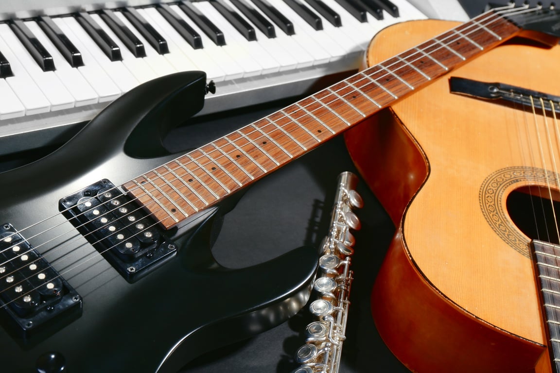 Closeup of Musical Instruments